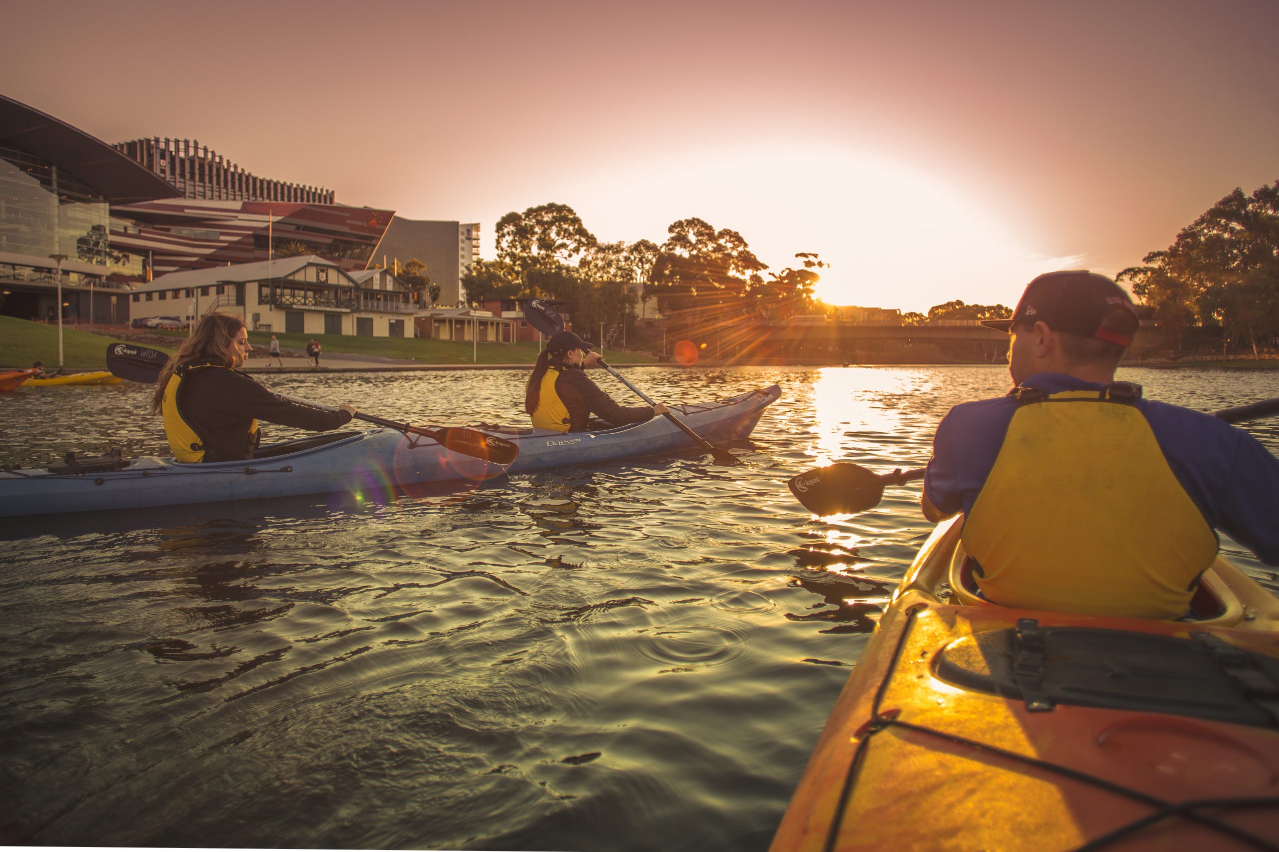 kayak tour sunset